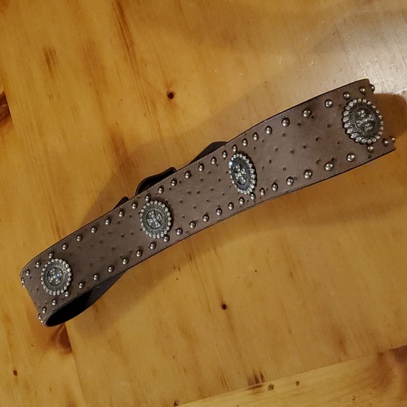 Wide Roper Ostrich Belt XXL - Picture 3 of 7